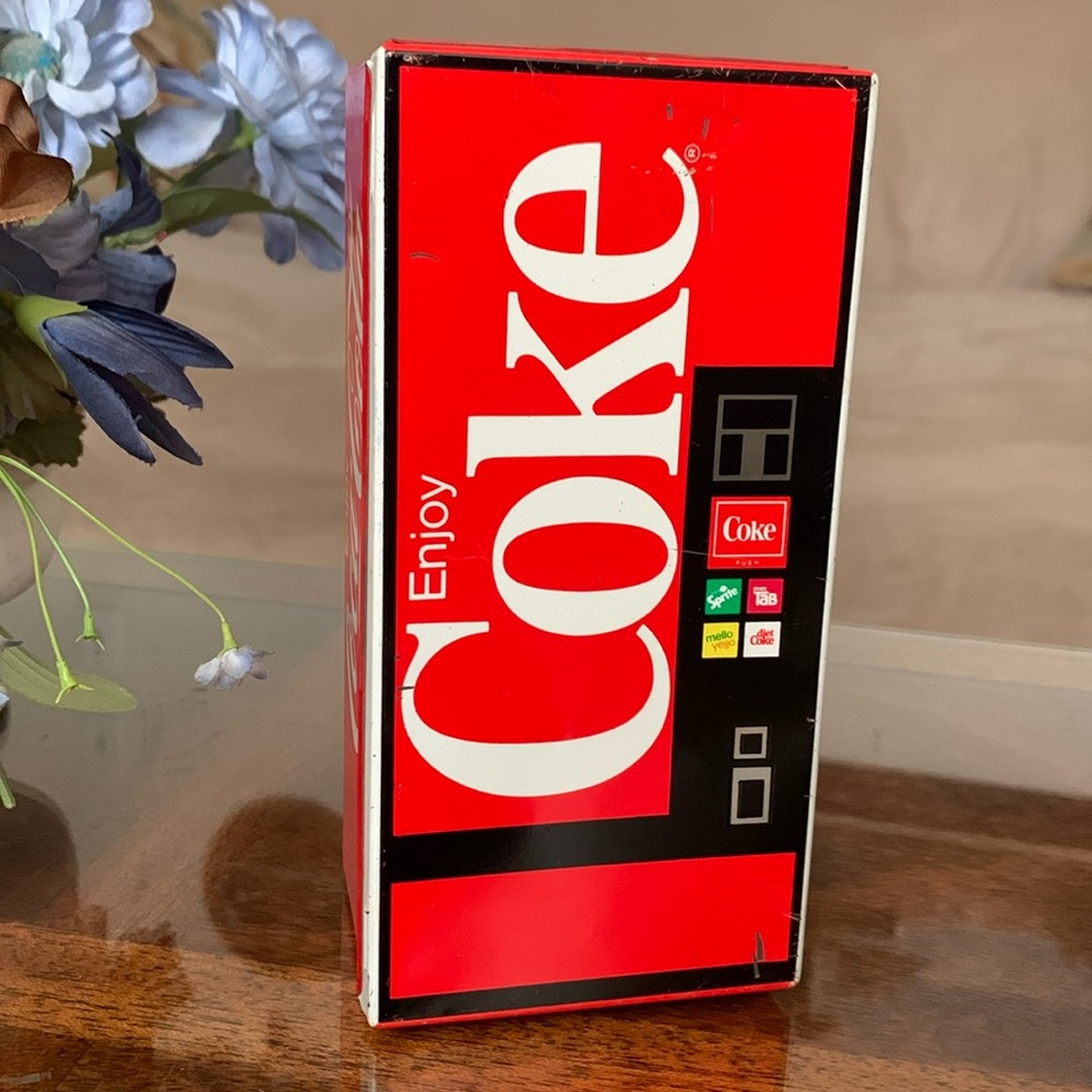 Enjoy Coke Soda Machine Metal Money Coin Bank Coca Cola CocaCola VTG Collectible